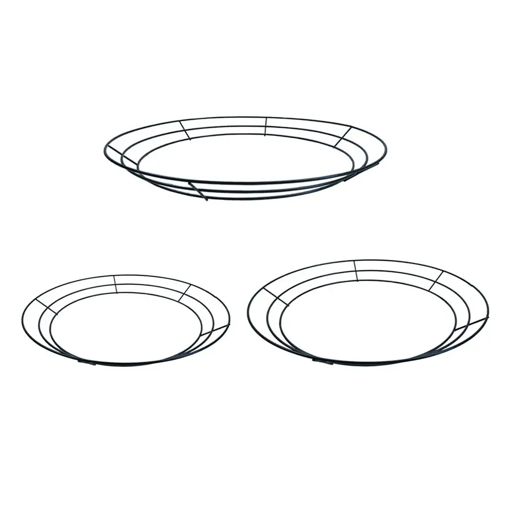 Christmas Wreath Frame Durable Metal Wire Ring for Outdoor Garden Decorations Home Patio Decor