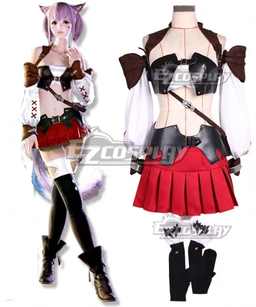 

Final Fantasy XIV Miqo'te Girls Party Dress Halloween Adult Women Skirt Suit Christmas Gift Stage Dress Cosplay Costume E001