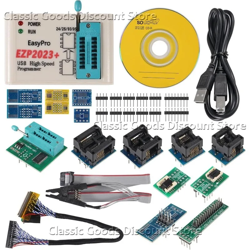 2025 Nuovo EZP2023 per il nuovo programmatore USB SPI Set completo + 12 adattatori Supporto 24 25 93 95 EEPROM Flash Bios compatibile