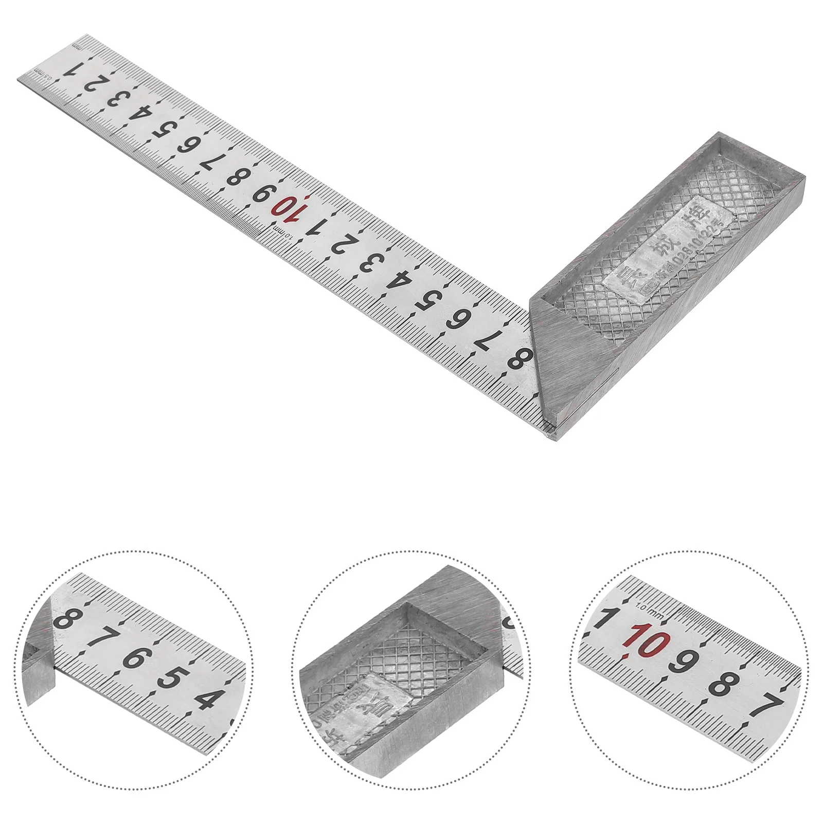

Stainless Steel High Accuracy 90 Degrees Right Angle Ruler L Shape Measuring Gauge for Design Layout and Construction