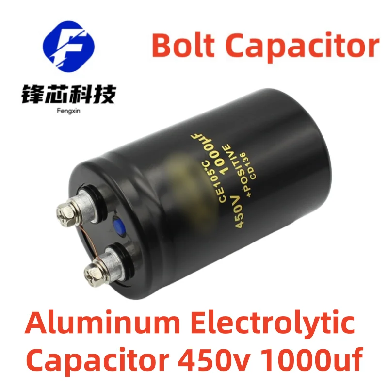 

450v 1000uf 50x80 Aluminum Electrolytic Capacitor Inverter Welder Screw Foot Bolt Capacitor