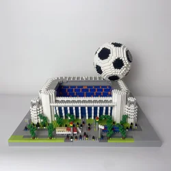 Knew Built Madrid Soccer Stadium with Soccer Ball Micro Blocks Building Toys Experience the Joy of Footballive Good Deco Gift