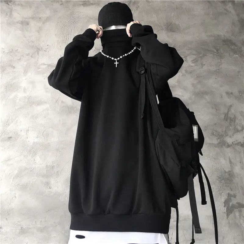 

150kg Can Wear Oversized 2xl Turtleneck Fashion Casual 2022 Loose New Hoodie Long Sleeve Sutumn Winter Clothes Men Harajuku Top