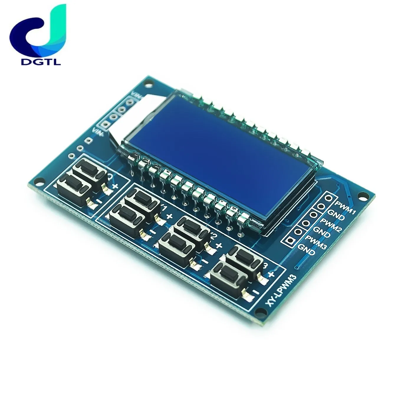 3 channels PWM pulse frequency duty cycle adjustable module square wave rectangular wave signal generator