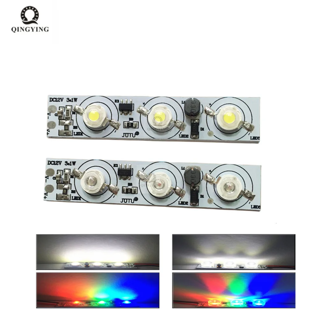 DC12V Driverless 3W 9W led Lamp Light Warm Cool White Red Green Blue Yellow Lighting Accessories For Battery Lighting Solar Car