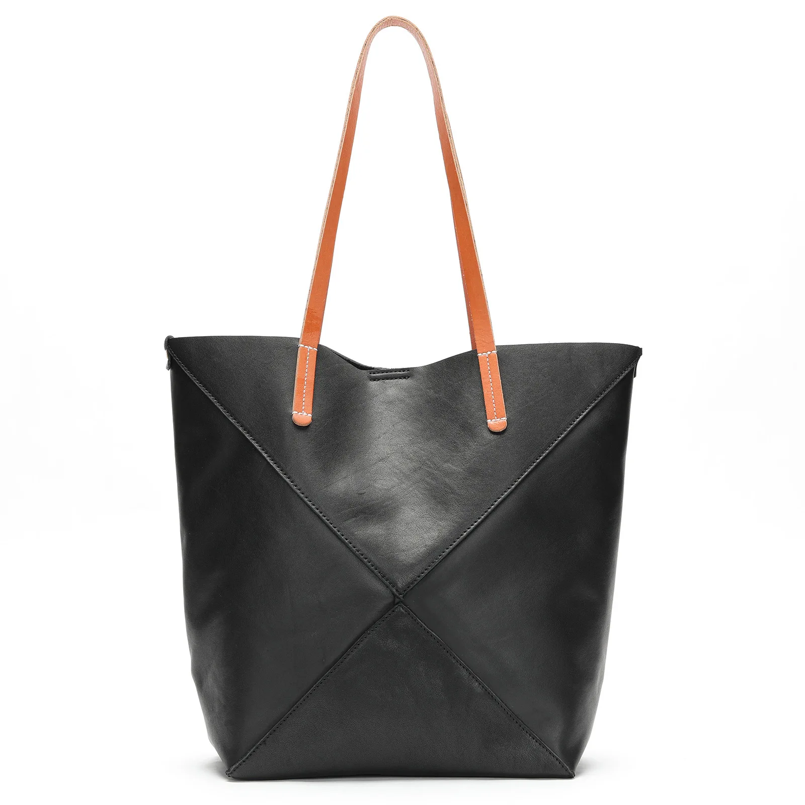

Handmade Genuine Leather Women's Bucket Bag High-End Feel Large Capacity Versatile Single Shoulder Handbag Tote Bag Headlayer Co