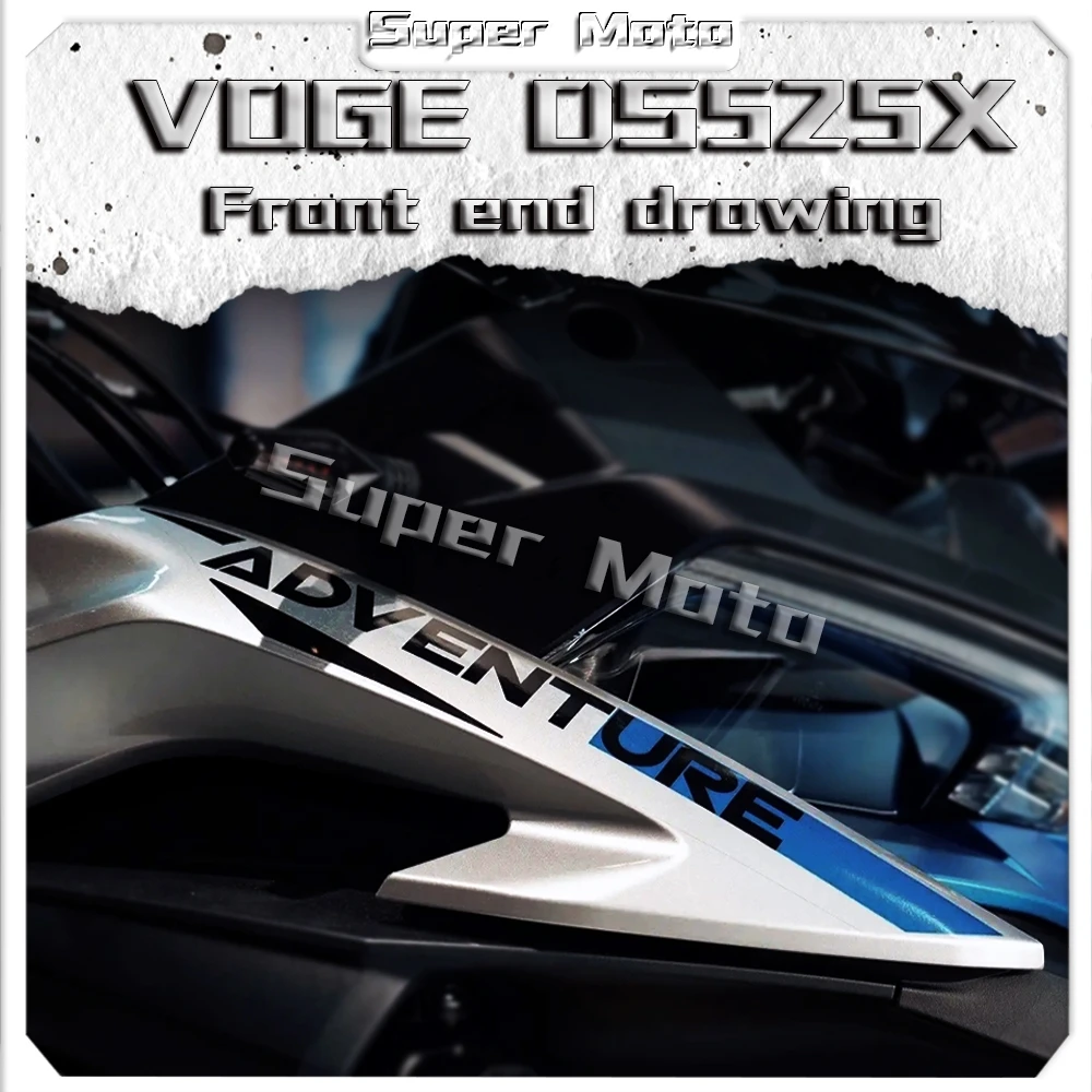 Motocicleta Frente Lip Adesivo Decorativo Personalizado, Birdmouth Flower Front Mouth Decal, Acessórios Impermeáveis para Voge DS525X