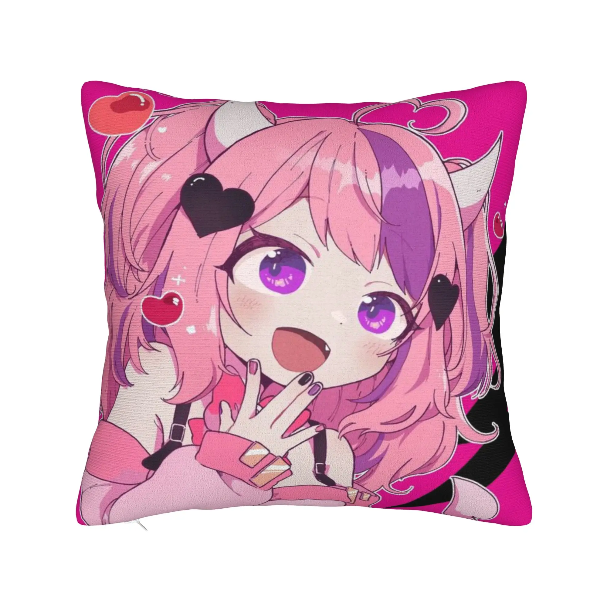 Ironmouse Vtuber Pillowcases  Novelty Pillow Case For Sofa Bedroom Home Decor Square Pillow Cover