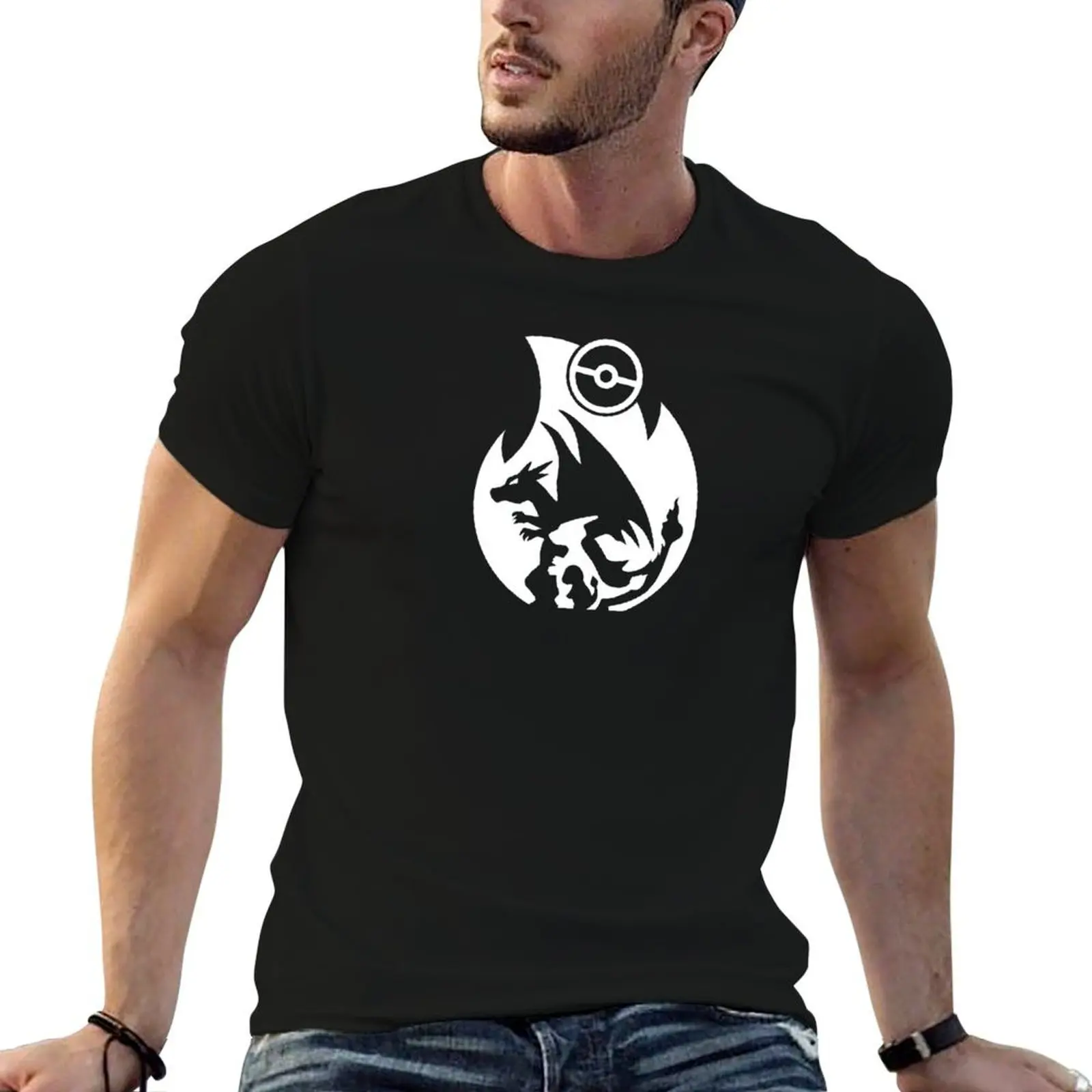 

Fire Type Evolution T-Shirt t shirts with prints anime t shirts for man T-Shirt
