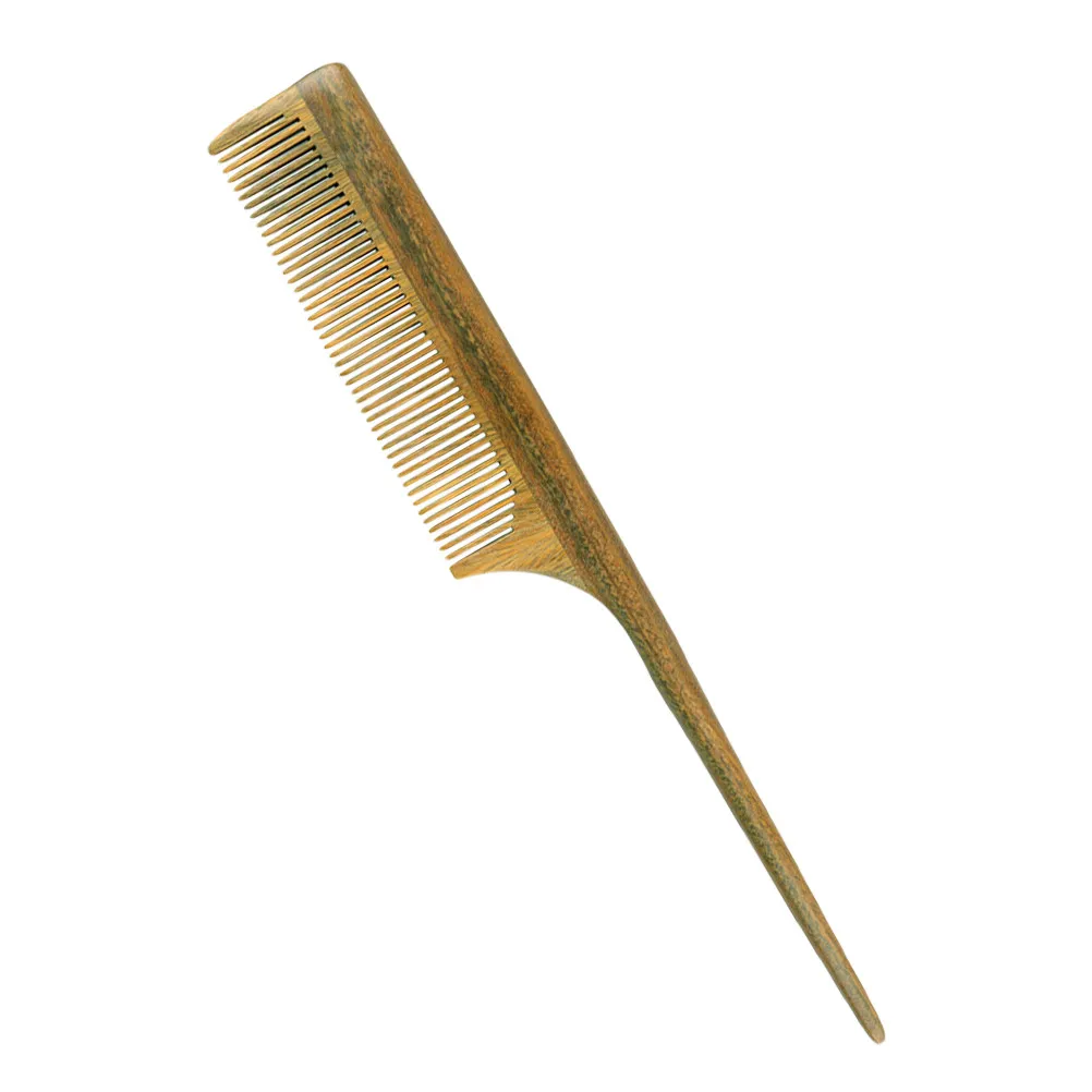 Ergonomic Wood Tip Tail Comb Pintail Styling Comb Anti Static Detangling Parting Tool for Salon Barber Hairdresser Use