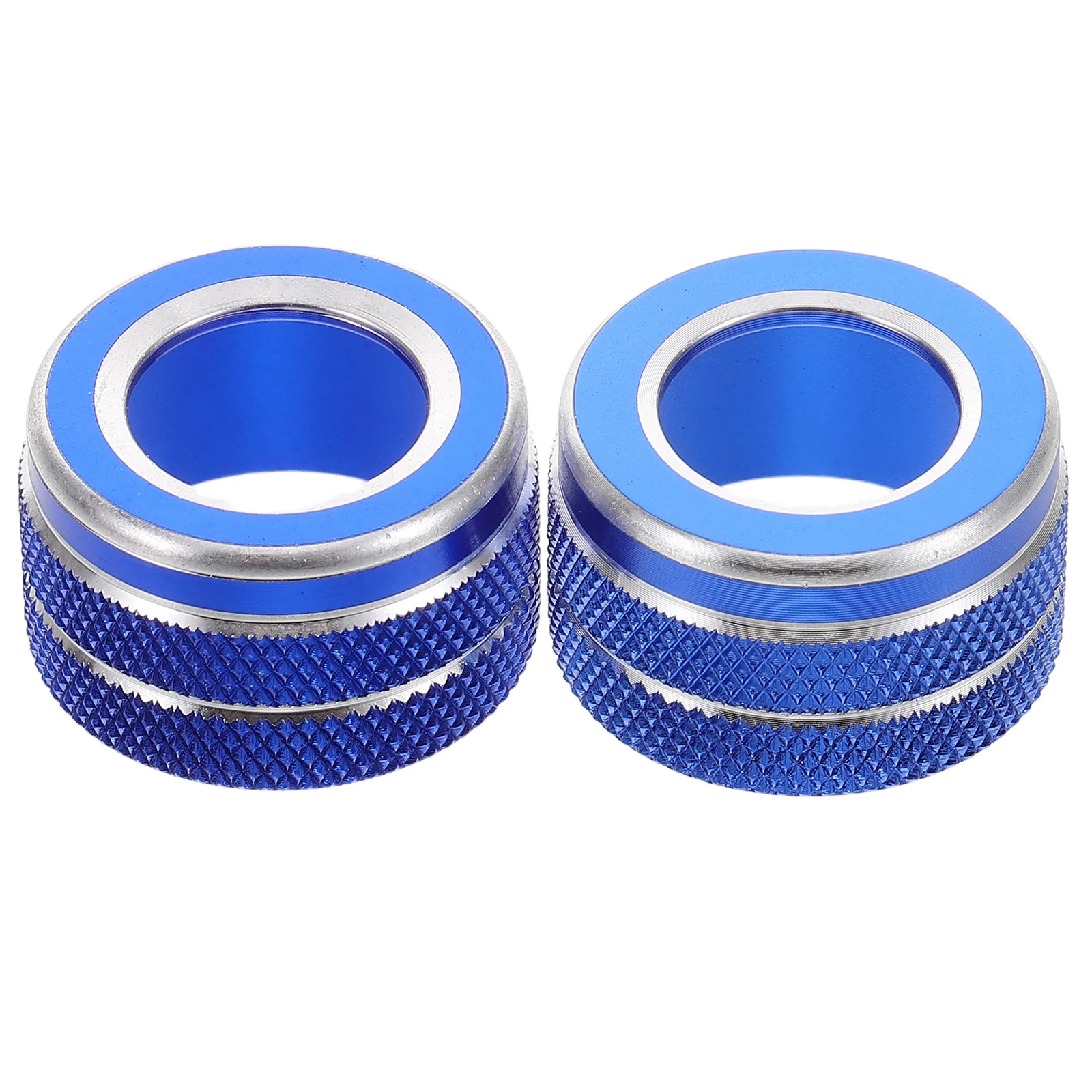 

2pcs Air Conditioning Knob Decorative Ring Car Switch Blower Blue Interior Accessories Vehicle Control Knob Stylish Design Long