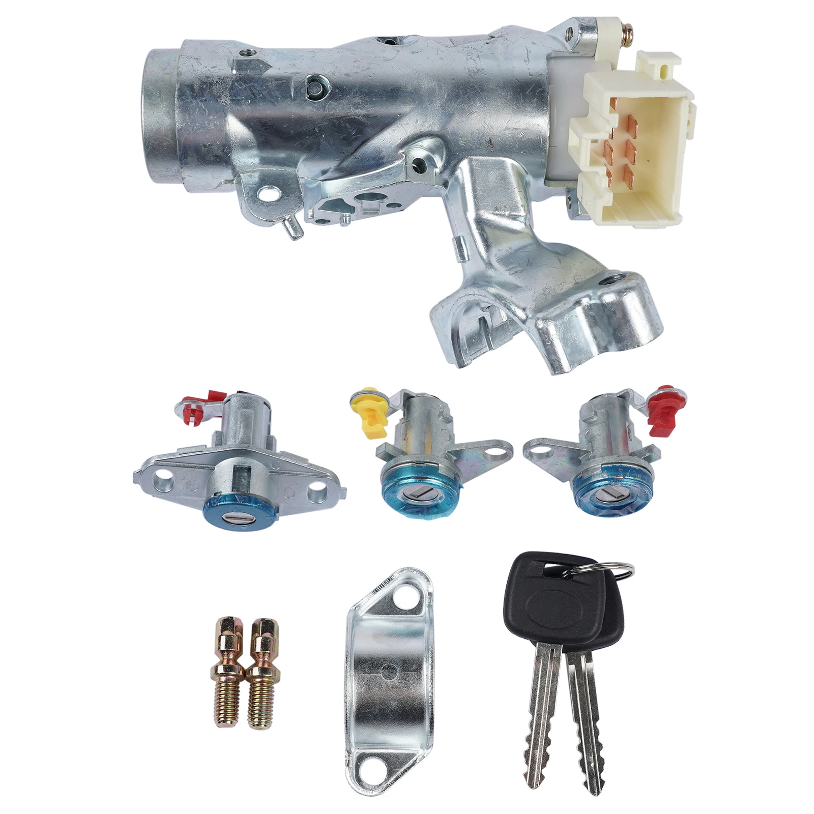 AP01 Set Sakelar Pengapian Silinder Kunci Pintu untuk Toyota Corolla AE110 RAV4 69052-12340