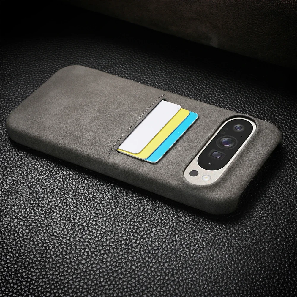 Luxury Sheepskin Leather Wallet Phone Case for Google Pixel 9 Pro XL 8 8A 8 Pro Money Credit Insert Card Holder Shockproof Cover