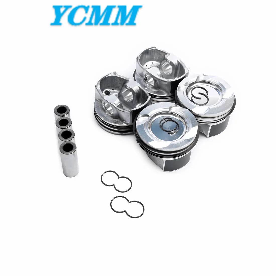 A2540309200 4x Engine Piston & Piston Ring Assembly Kit 78.00mm STD M254.915 1.5T For Mercedes-Benz C260 A2540309300