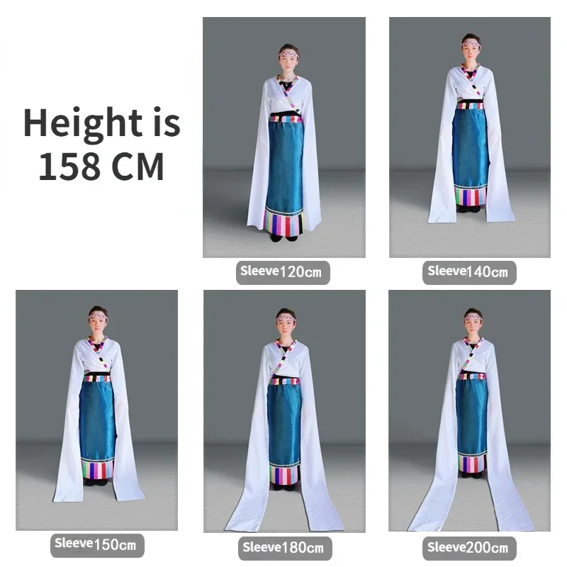 Chinese Dance Tops Water Sleeves National Dance Costume Adult Children Yangko Hanfu Dance Wear Beijing Opera Tibetan Costume