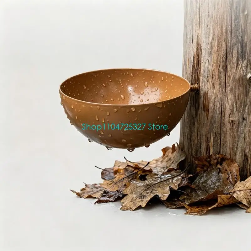 D8KF Garden Bird Water Cups for Outdoor Trees,Rain Catcher & Pollinator Water Station Hanging Water Bowl for Backyard Bird