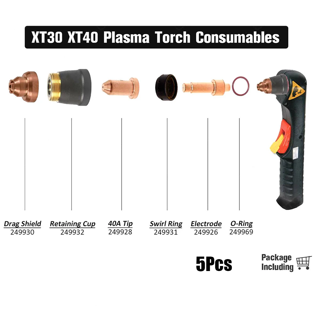 

674325 Плазменный электрод Практичная насадка XT30XT40 375/625 Xtreme 5 шт. Расходные материалы для резки Miller Spectrum