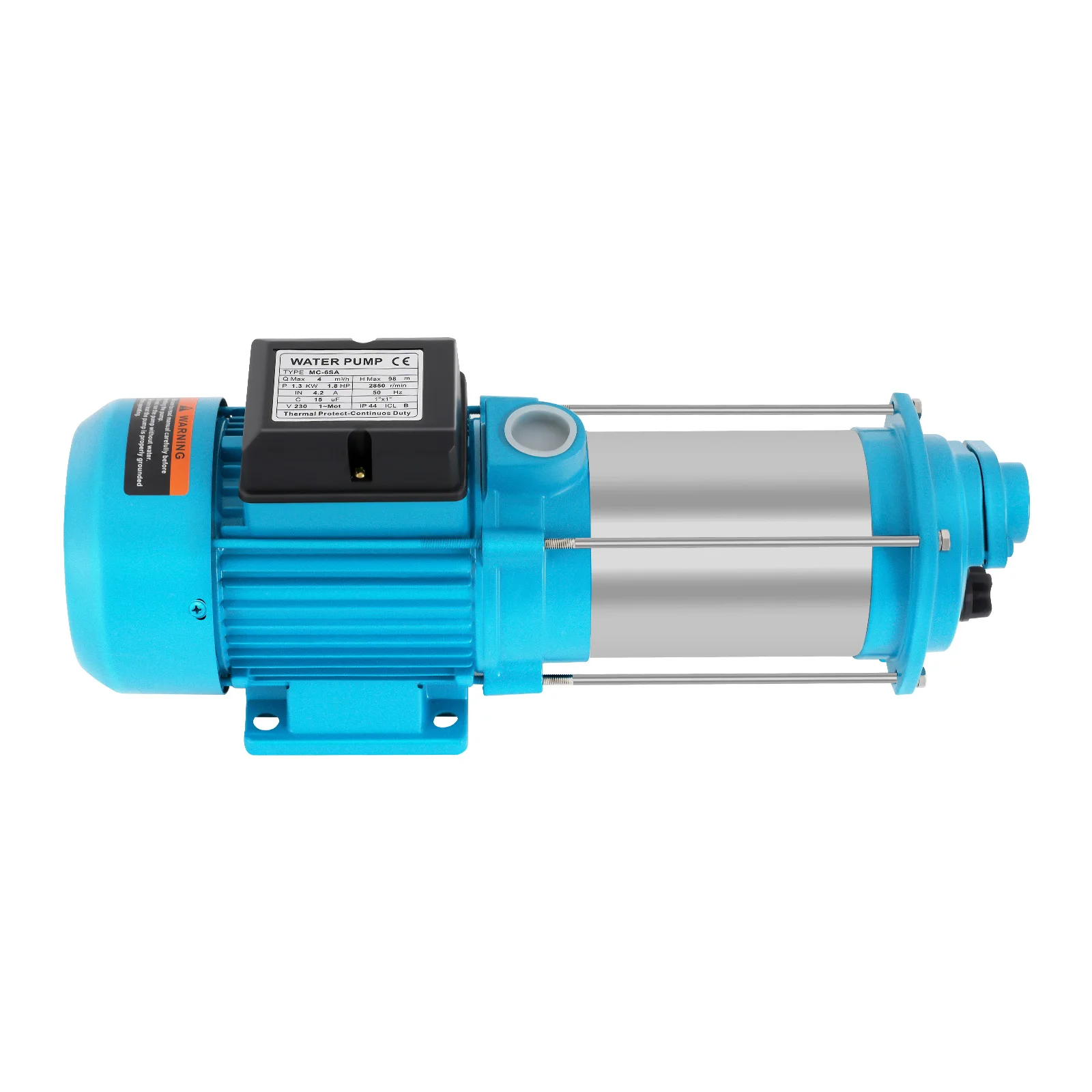IP44 Wasserdichte Kreiselwasserpumpe - Selbstansaugende Pumpe mit Manometer, 98m Förderhöhe, 4000L/h für Bewässerungs-/Kühlsysteme – Detail 15