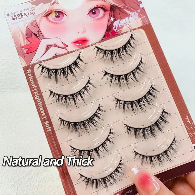 Manga Lashes 21-Styles Thick Eyelash Clusters Natural False Eyelashes Clear Thin Stem Fake Eyelashes M08 Eyelashes Korean Makeup