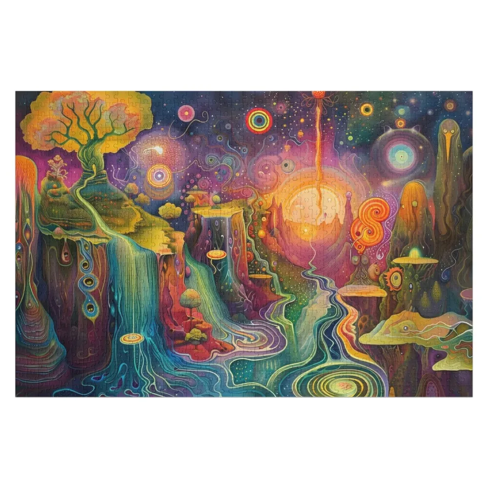 

Surreal Dreams of Psychedelic Landscapes Jigsaw Puzzle Iq Personalized Toy Puzzle