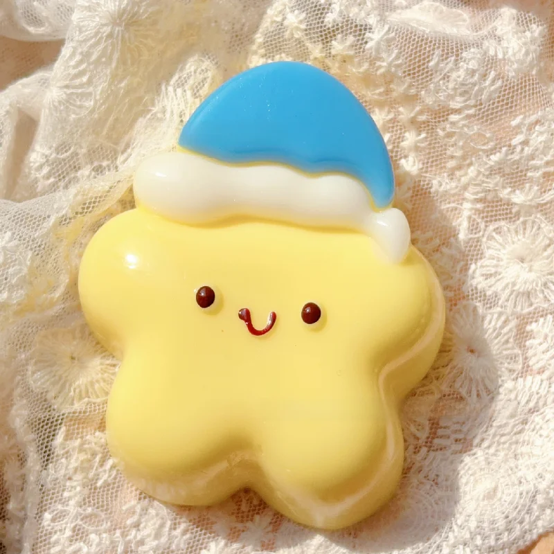 

2025 NEW Taba Squishy Kawaii Good Night Pentagram Irritability Companion Toy Soft Sticky Hands Relax Yellow Sleep Star Girl Gift