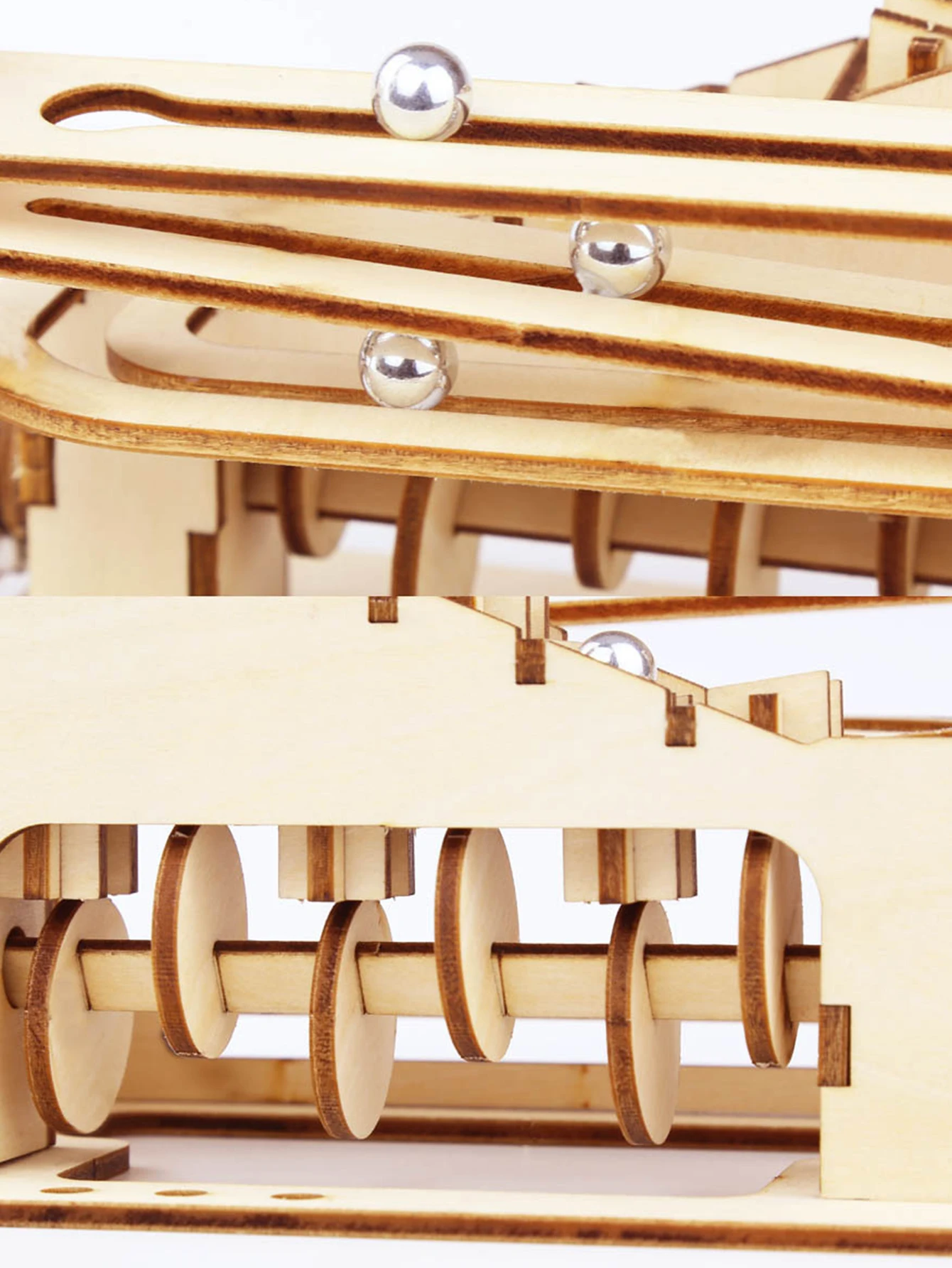 Spiral Marble Run 3D Holzpuzzles DIY Modellbausätze mit mechanischen Puzzles – Detail 3