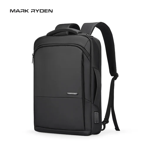 MARK RYDEN Nueva mochila delgada para computadora portátil de 3 vías con bolsillo lateral para botellas (15,6"")