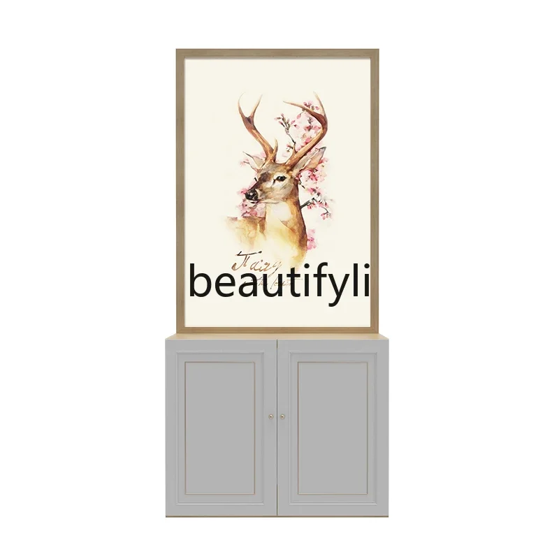 

Nordic modern light luxury screen living room double-sided entrance entrance porch partition cabinet American shoe cabinet