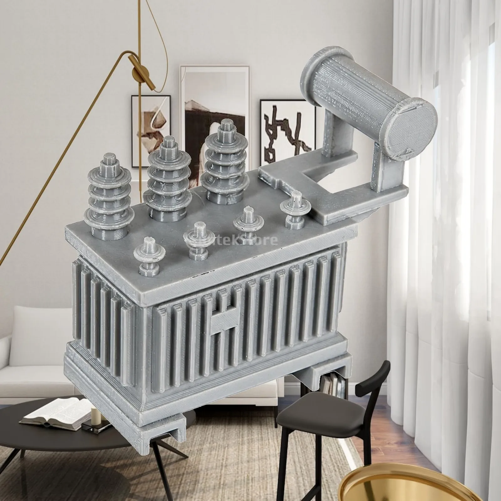 Compact Simulation Power Tower DIY Kit for Architectural Model Scene Substation Replica with Raised Base Detail