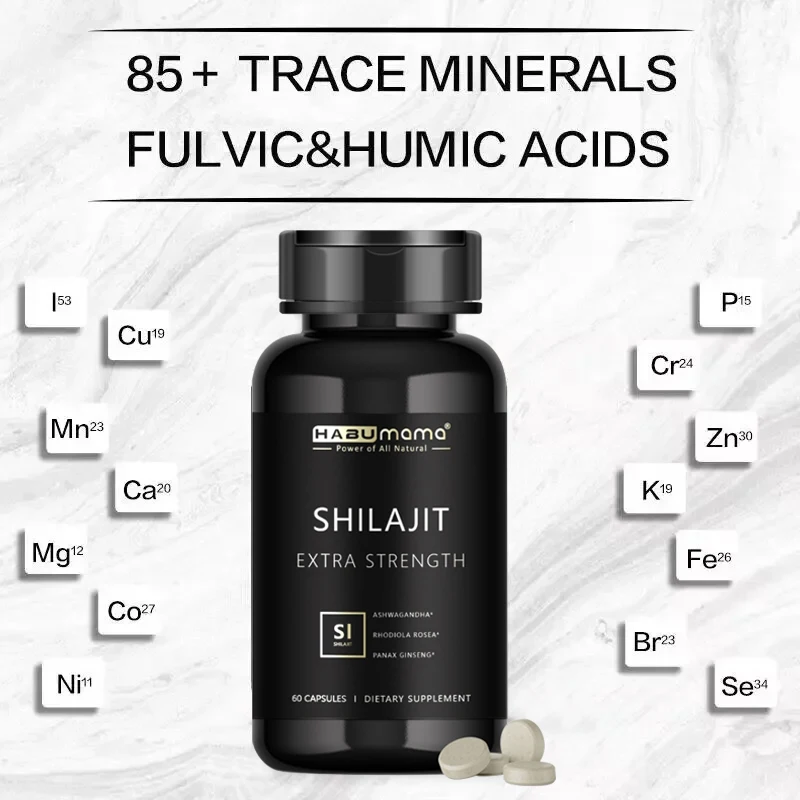 HABUMAMA 100% High Purity Shilajit Mineral Supplements Natural Organic Shilajit Erection Pill Improve Performance and Libido