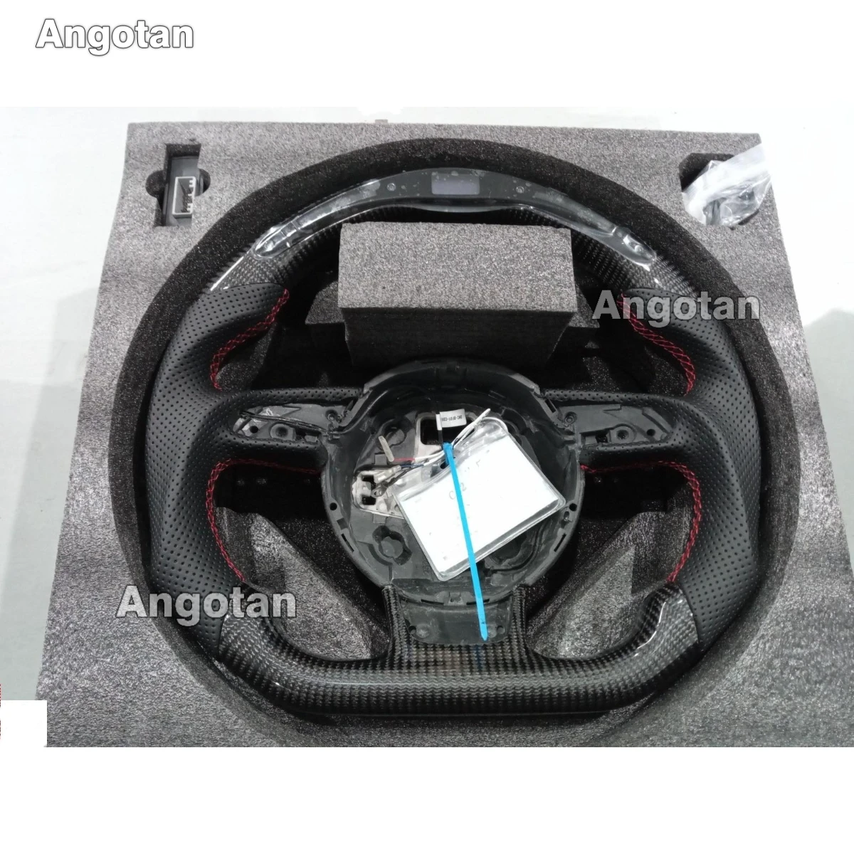 عجلة قيادة LED من ألياف الكربون لأودي Rs 2012-2016 A5 S5 Rs3 Rs4 Rs5 Rs6 Rs7 Rsq3 S3 S4 مع مؤشر LED #4