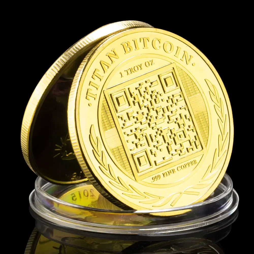 Half Bitcoin 2015 Lion Collectible Physical Crypto Souvenir Coin Collection Cryptocurrency Coin Titan Bitcoin Commemorative Coin