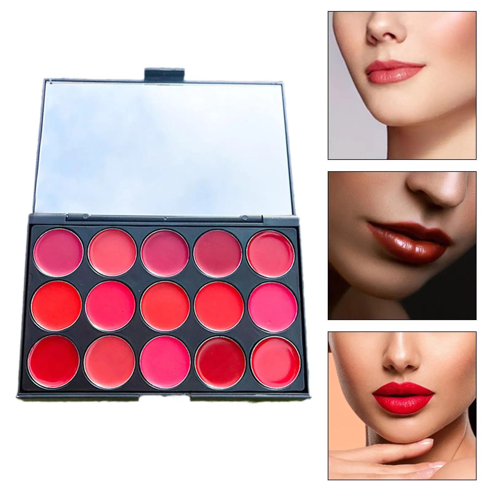 15 Shade Lip Palette Long Lasting Matte Lip Glosses Waterproof Face Paint Kit for Women Casual Makeup