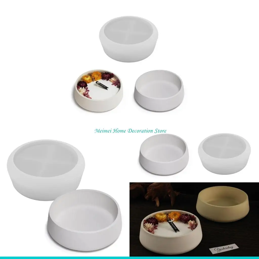 

H7BF силиконовая форма для чашки свечи, хрустальная штукатурка, чаша для хранения цемента, формы для свечей