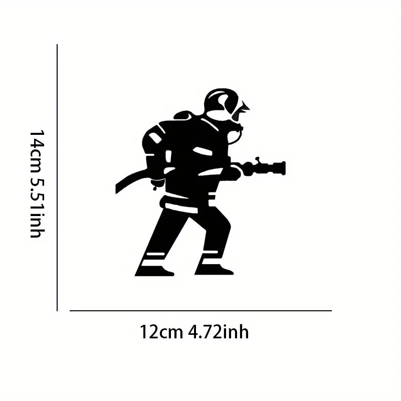 Fireman Reflective Funny Car Sticker Vinyl Decal Silvery/black for Auto Car Stickers Styling No Background