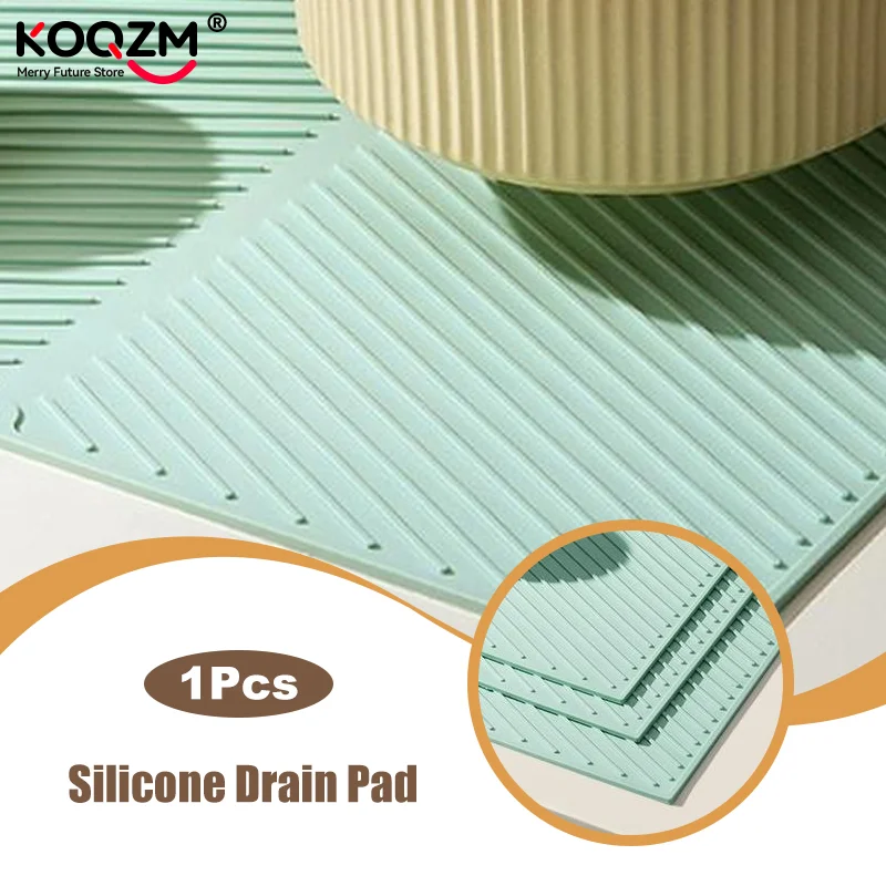 แผ่นรองซิลิโคนสำหรับคว่ำจาน แผ่นรองกันลื่น ที่รองจาน ที่รองโต๊ะ แผ่นรองกันความร้อนแบบพับได้ แผ่นรองกันลวก