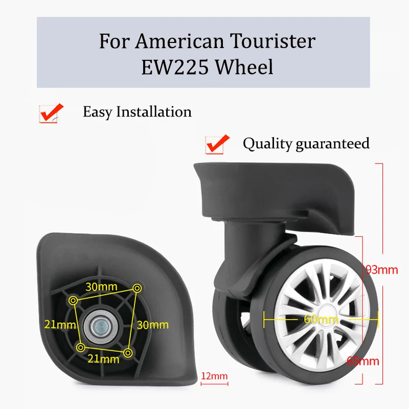 For American Tourist EW225 Luggage Universal Wheel Replacement Rod Box Accessories Combination Box Roller Pulley Quiet Wear