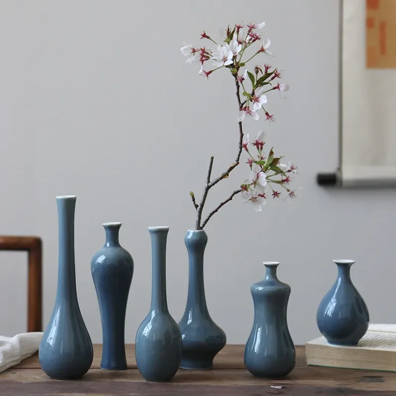 for Jingdezhen Ceramic Small Vase Retro New Chinese Zen Ornament Home Desktop Flower Arrangement Device Manufacturer