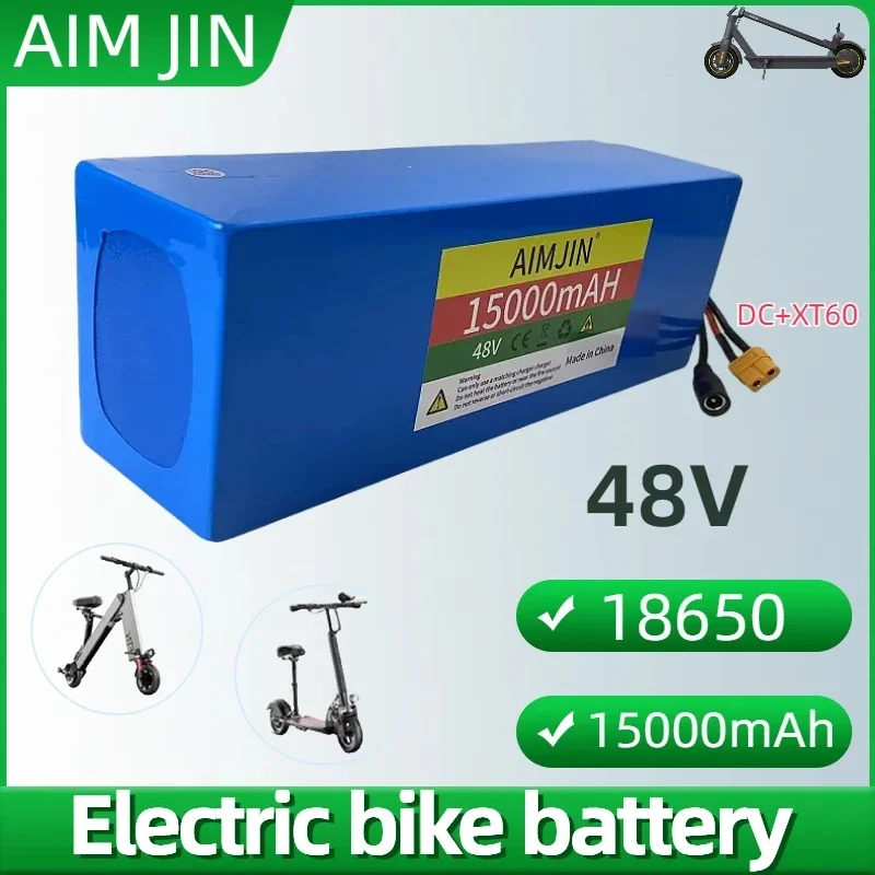 

13S4P 48V 15000mAh 18650 Lithium Ion Battery Pack,For Electric Wheelchair Bicycle 48V 30AH Replacement Li-Ion