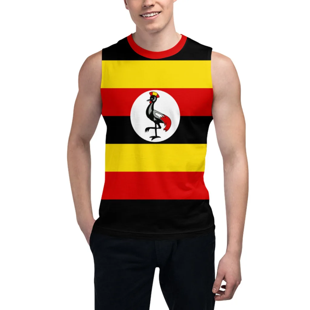 Sleeveless T-shirt Uganda Flag 3D Men's Boys Tshirt Gyms Tank Tops Fitness Joggers Basketball Training Vest
