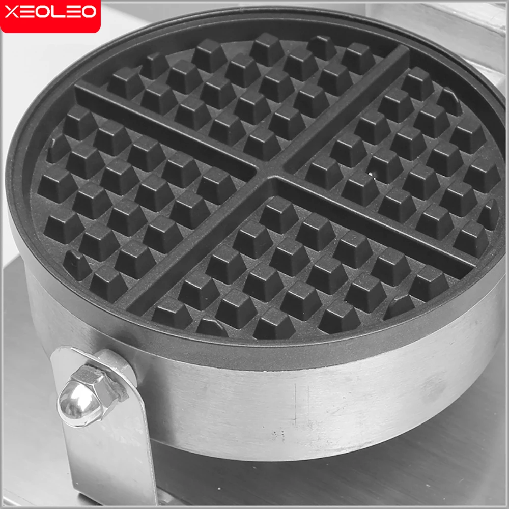 XEOLEO 1250W Single Head Round Electric Waffle Maker Non-stick Coating Waffle Machine Bread/Sandwich Maker Kitchen Baking