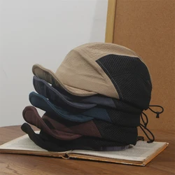 Gorras de béisbol de malla de secado rápido para hombres y mujeres, sombrero Snapback transpirable de ala corta suave japonesa, sombreros de pesca para acampar al aire libre, nuevo diseño