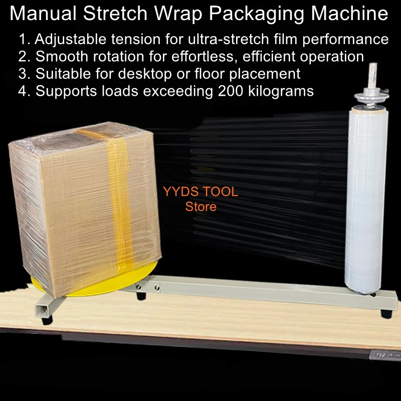 Compact Manual Stretch Wrap Machine Stretch Film Applicator Wrapping Film Machine Wrap-Around Packaging Tool
