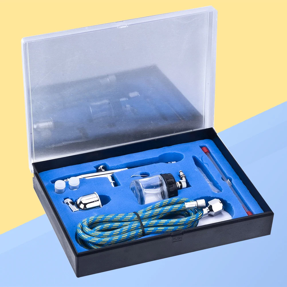 

Airbrush Kit Set Spray Gun High Power Lightweight Die Cast Atomization Control Cake Tattoo Nail Art Craft