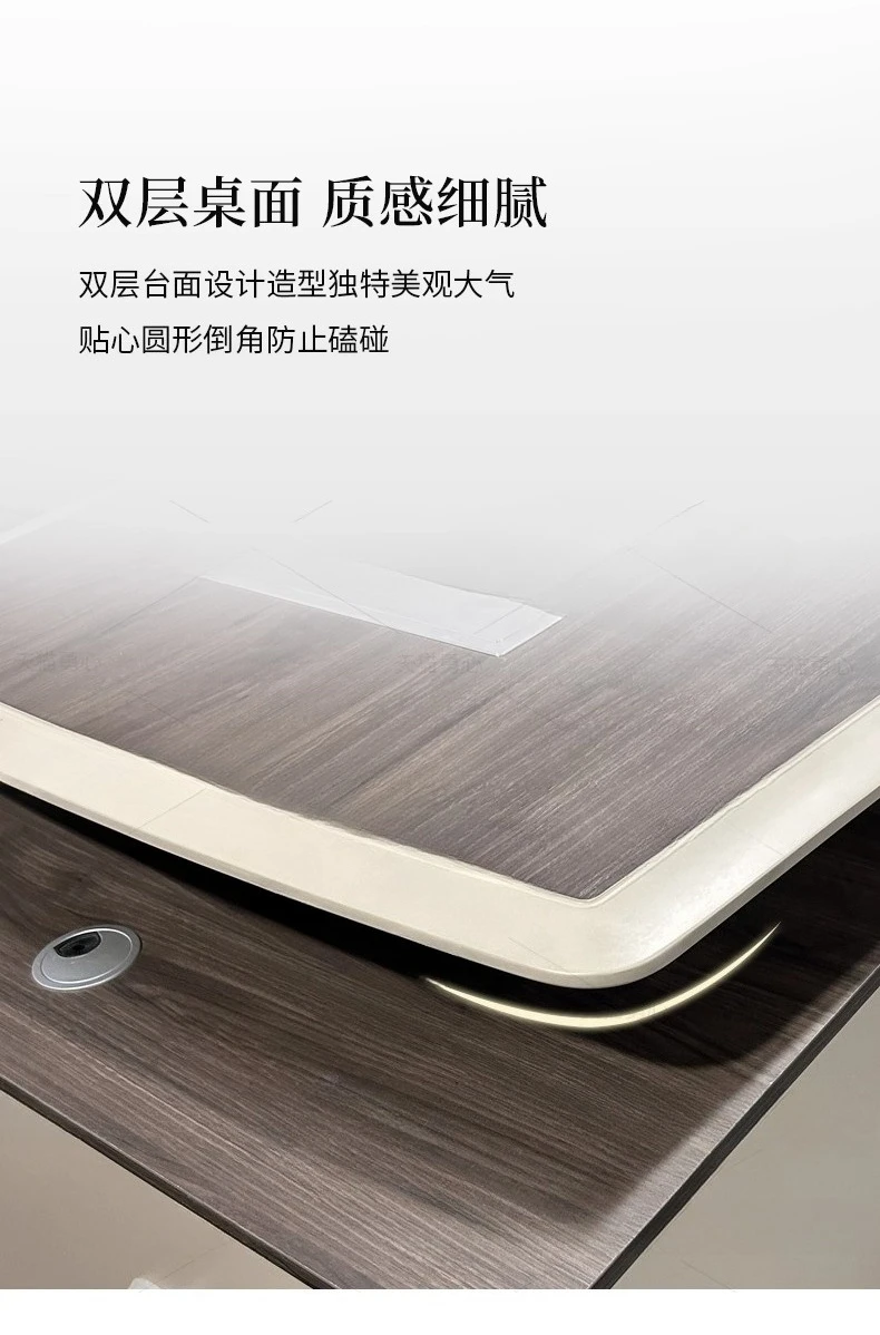 Mesa chefe simples e moderna combinação de armário de arquivo de cadeira de mesa