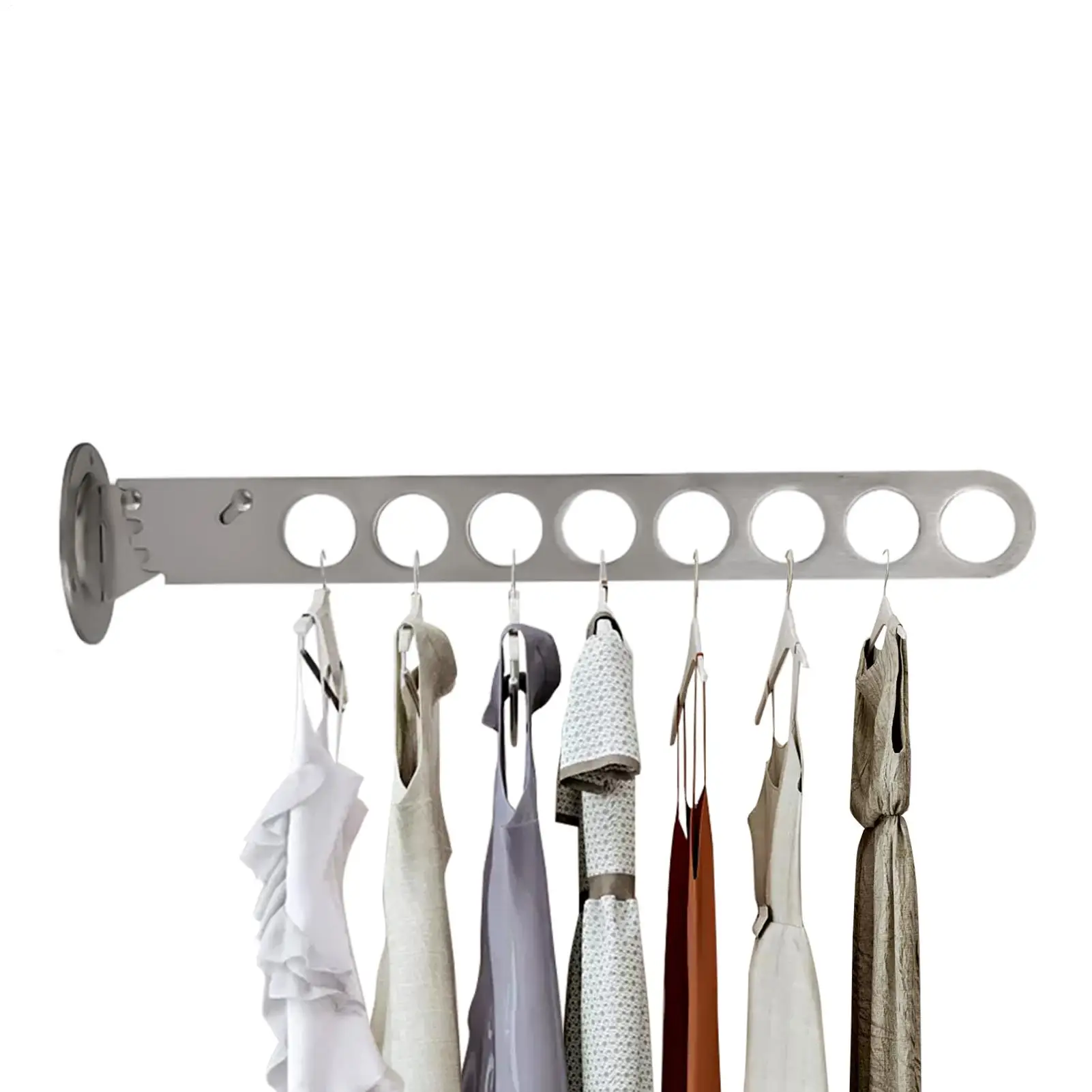 

Wall Mounted Clothes Hanger Foldable Clothes Drying Rack Durable Hanger Large Loading-bearing Save Space Home Organizer