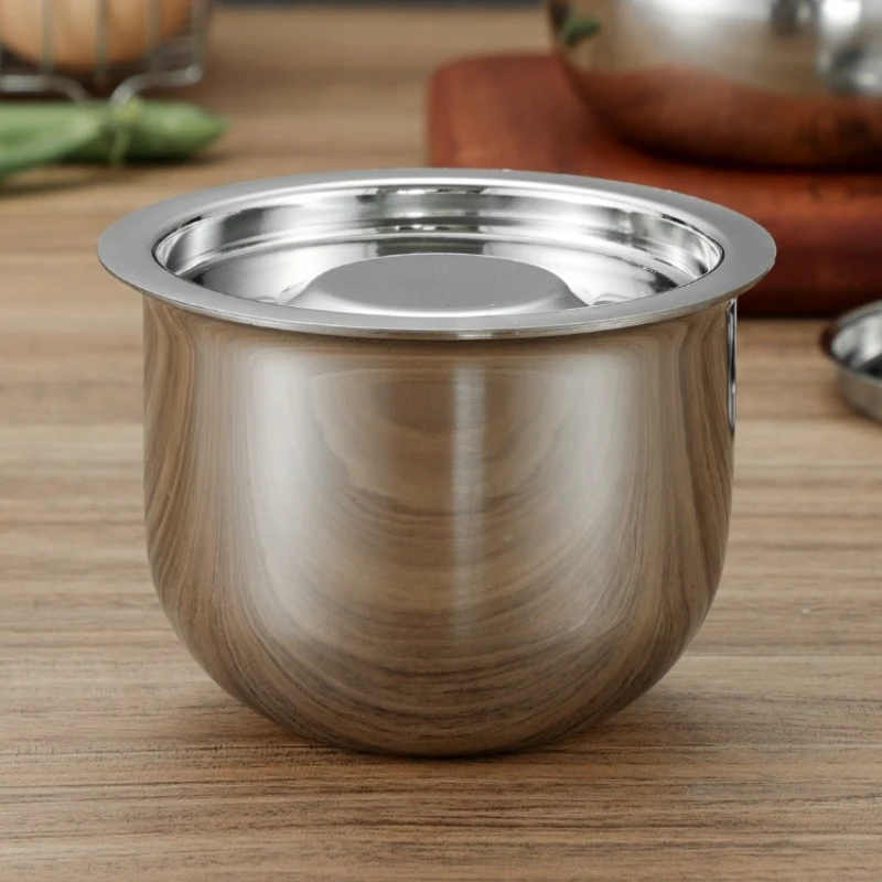 

LMM stainless steel steamed egg custard bowl with lid steamed egg household complementary food steaming bowl