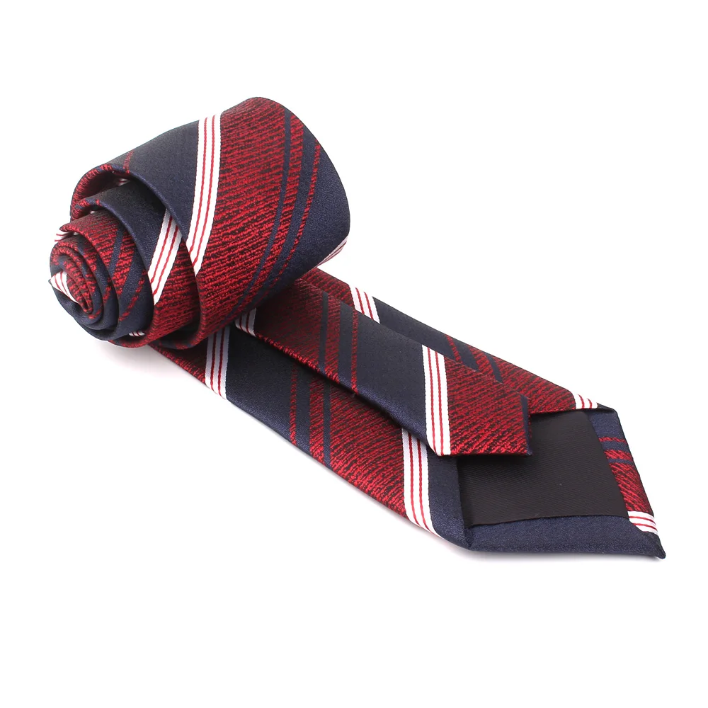 Corbatas ajustadas para hombre y mujer, corbata informal de cuello azul marino, corbata de boda para novio, corbata ajustada de negocios a rayas, corbata de cuello para hombre