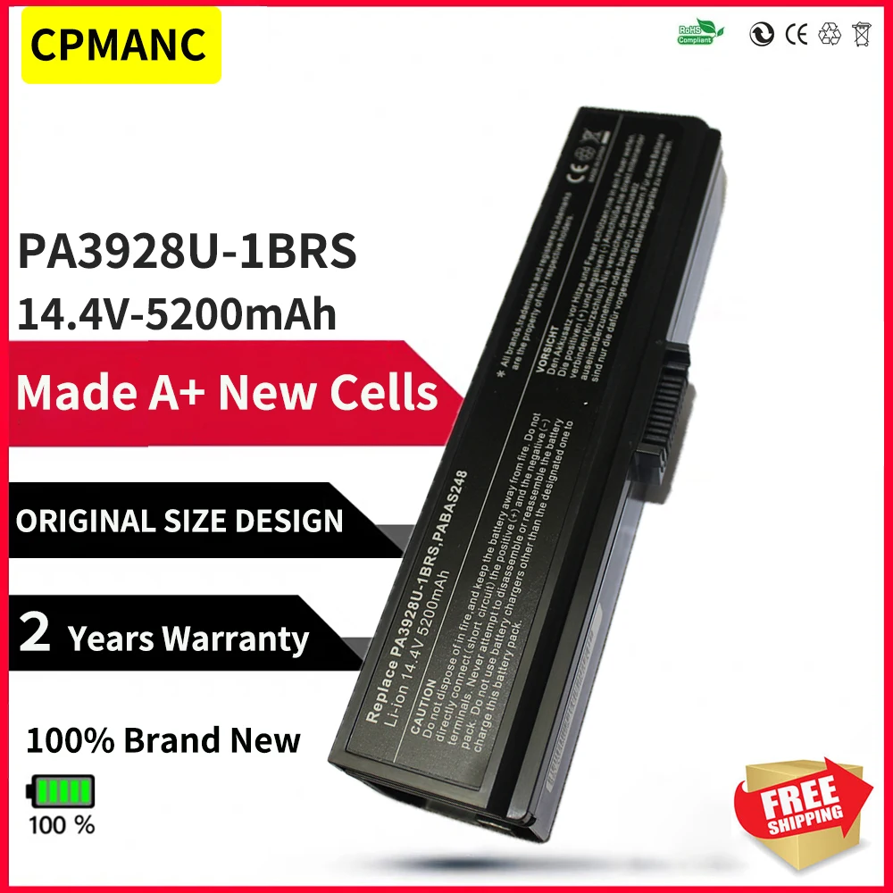 

CPMANC NEW PA3928U-1BRS PABAS248 battery For Toshiba Qosmio X770-ST4N04 BT5G23 BT5G24 X775-Q7270 Q7380 Q7387 3DV78 Q7170