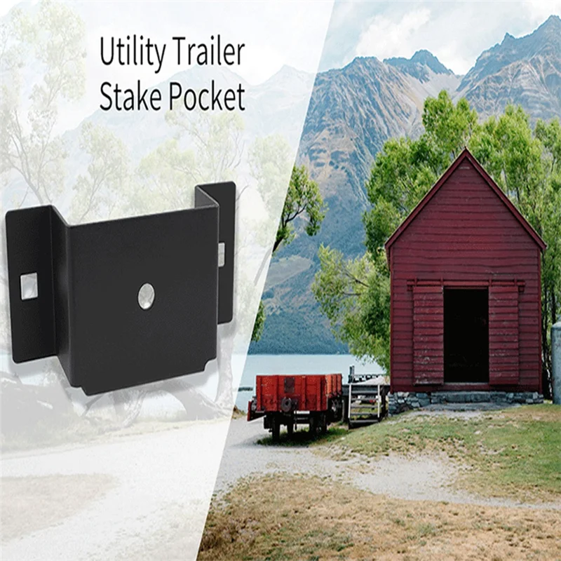 

BAAR-For 2'' X 4'' Lumber, Trailer Stake Bracket Heavy Duty Steel Powder-Coated Trucks Trailer Bracket